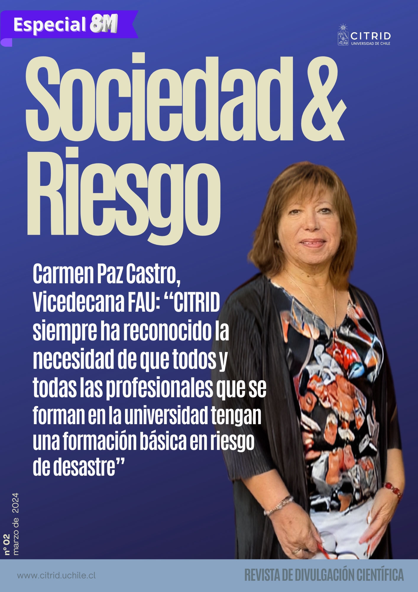 Imagen de portada: profesora Carmen Paz Castro, Vicedecana FAU